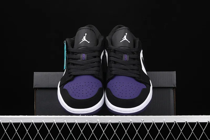 All categories Air Jordan Jordan series basketball shoes Air Jordan 1 Low New version Air Jordan 1 Low Court Purple AJ1 Joe 1 low top suede black purple toe 553558-125